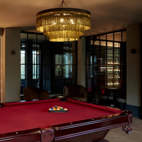 Relax and unwind in the communal games room