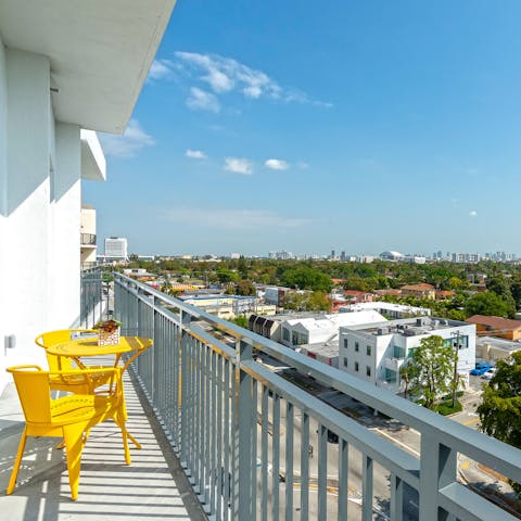 Enjoy the view from your private balcony