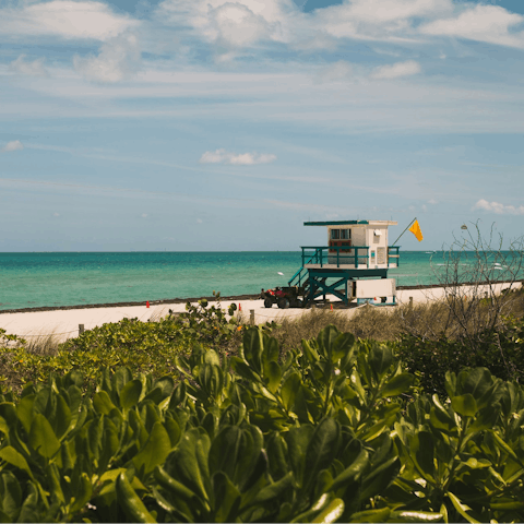 Explore Miami’s many beaches – you’re a fifteen-minute drive from Darwin Beach