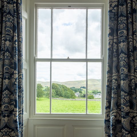 Wake up to wonderful views across the hills and valleys