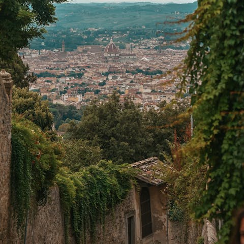 Hike the hills surrounding Florence for scenic views of the ancient city