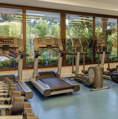 Work up a sweat in the fitness centre