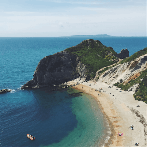 Explore the Jurassic Coast – there's seafront pathways nearby