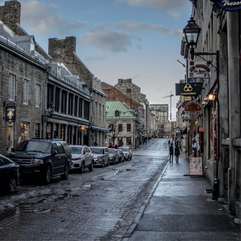 Explore the scenic streets of Old Montreal