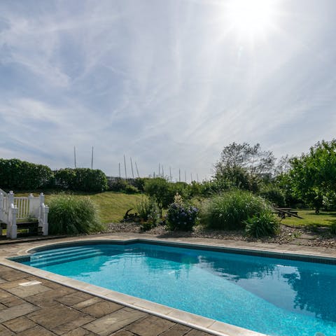 Play all day in your heated outdoor pool