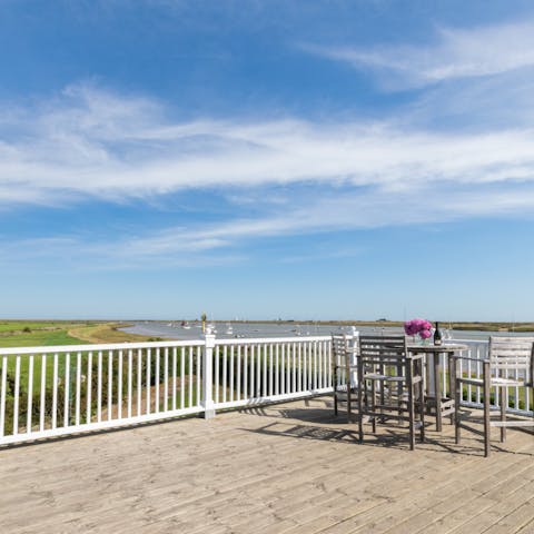 Enjoy the views from the huge private balcony to the top floor bedroom
