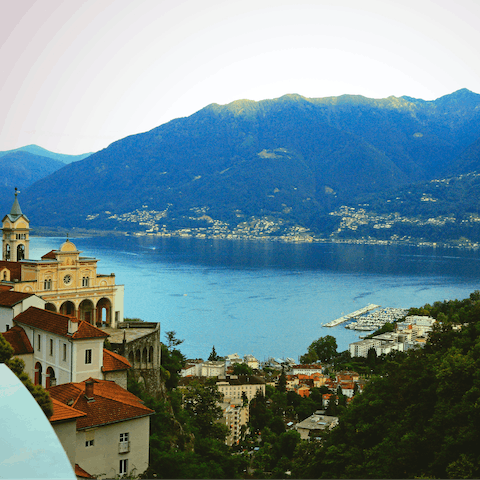 Take strolls along the waterfront paths, overlooking the majestic Lake Maggiore