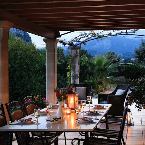 Gather for magical Mallorcan evenings on the terrace
