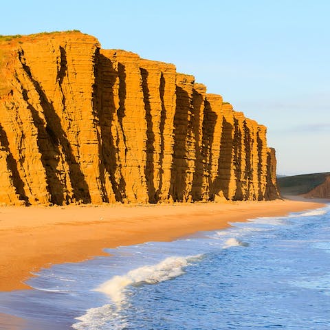 Plan a day trip to the Jurassic Coast, only a thirty-minute drive away