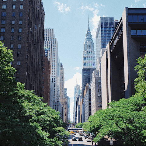 Take some snaps of the Empire State Building, a fifteen-minute stroll from this home