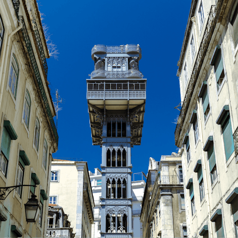 Scale the Santa Justa Lift for another view of the city, eleven minutes away