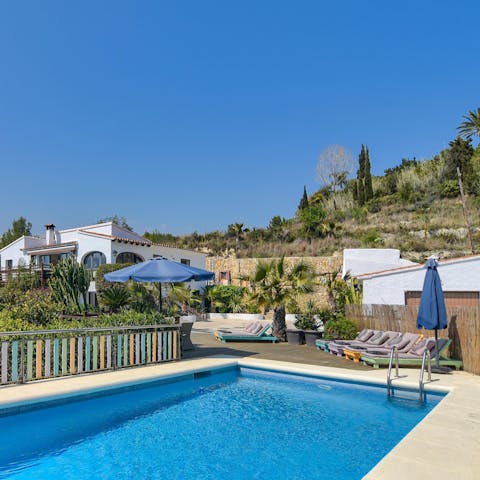 Beat the heat with a dip in the private pool