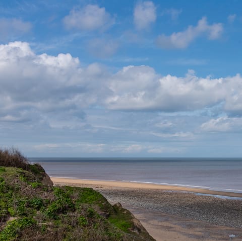 Spend the day on Cromer Beach, a twenty-minute drive away