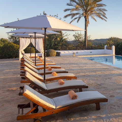 Soak up the Ibizan sun on a lounger