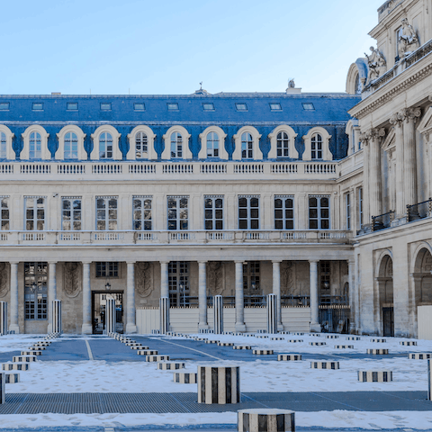 Take an inspiring stroll around nearby Palais-Royal
