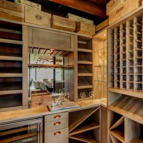 Select a bottle from the wine cellar