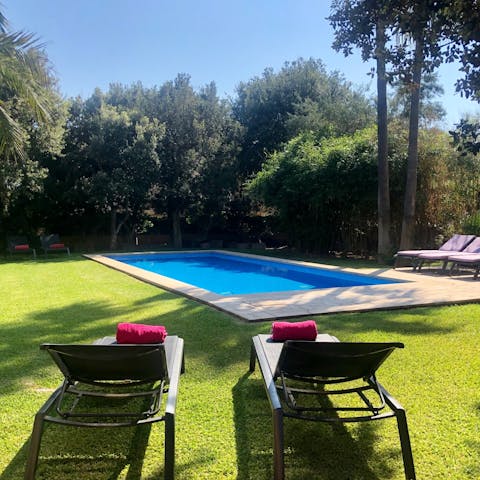 Enjoy an afternoon siesta in the tranquil setting of the garden