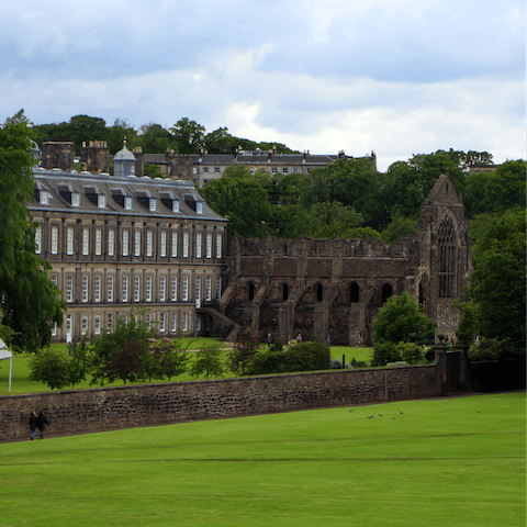 Take a five-minute walk to the historic Holyrood Palace