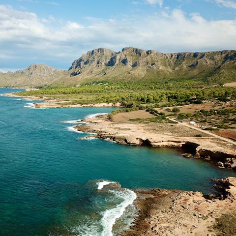 Spend days relaxing on the sand of Cala Millor, within driving distance of the villa