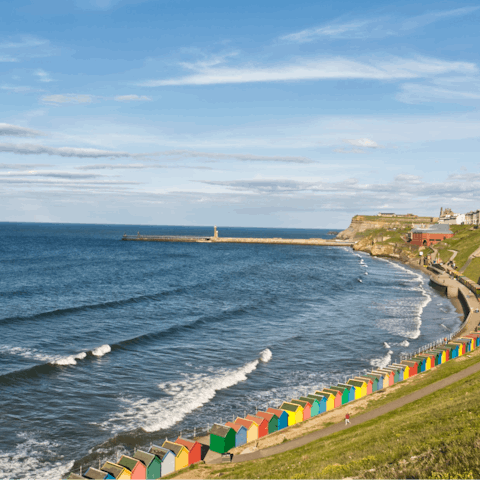 Take a short walk to West Cliff Beach – eat fish and chips on the sand