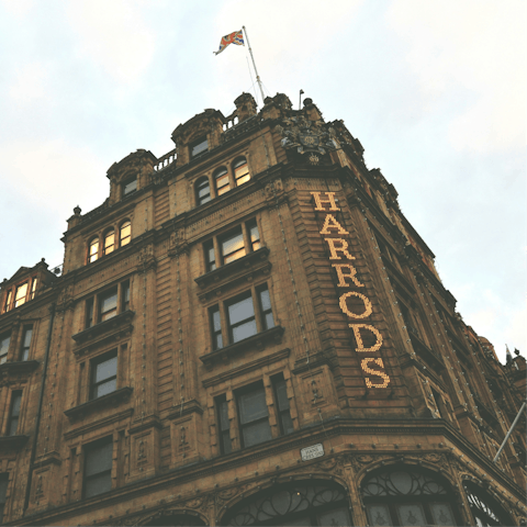 Do some shopping at the iconic Harrods, a short walk away