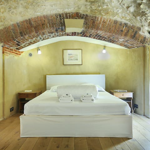 Fall asleep in an old wine cellar, right underneath a characterful stone arch