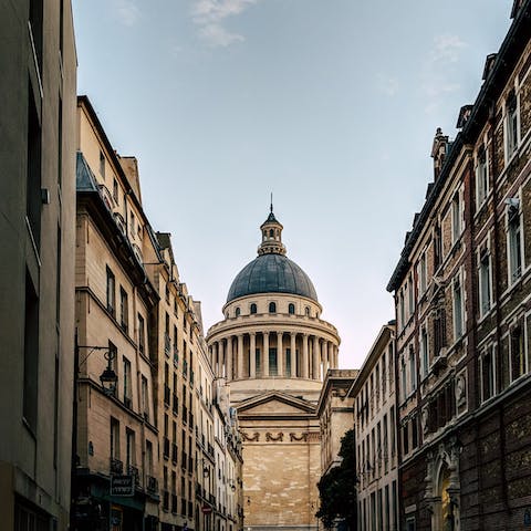 Stay in the vibrant Latin Quarter, just a two-minute walk from the Panthéon