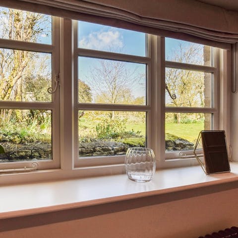 Look out over the Cotswolds countryside from your window