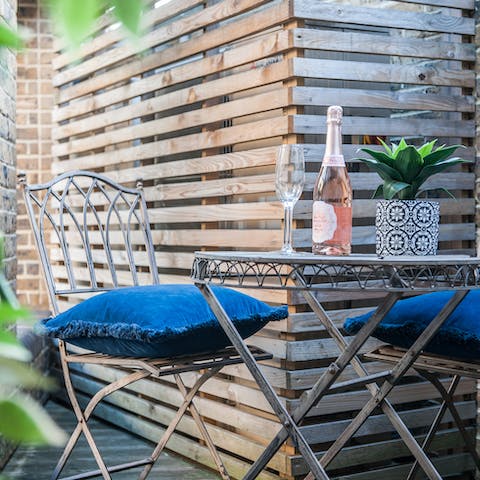Enjoy a drink out on your terrace