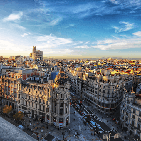 Wander the elegant boulevards and pretty parks of Madrid
