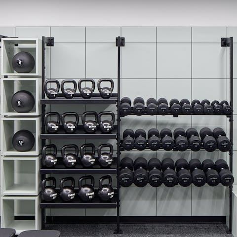 Work up a sweat in the state-of-the-art communal gym
