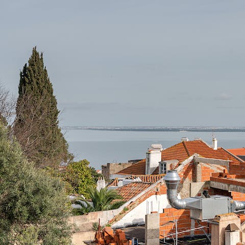 Take in stunning views of the Tagus River from your home's windows