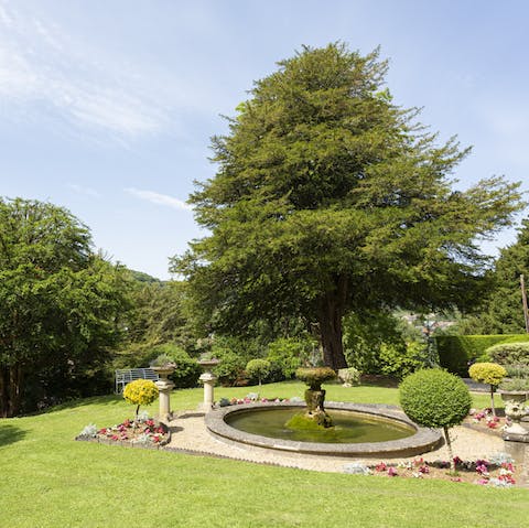 Stroll around the perfectly manicured gardens, reading in the shade of the tree