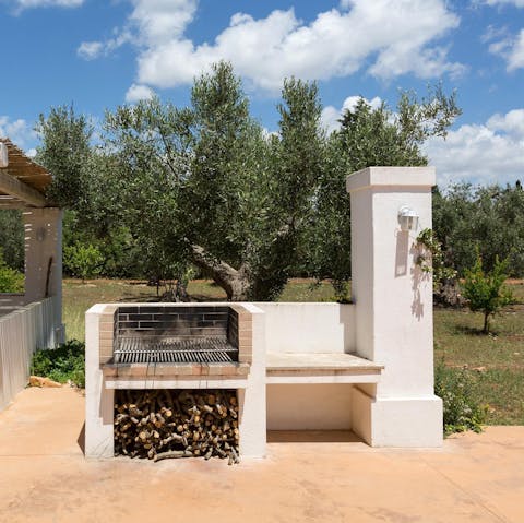 Fire up the built-in barbecue and dine alfresco on Puglian dishes