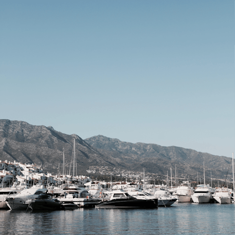 Breathe in the sea air with a stroll around Puerto Banús