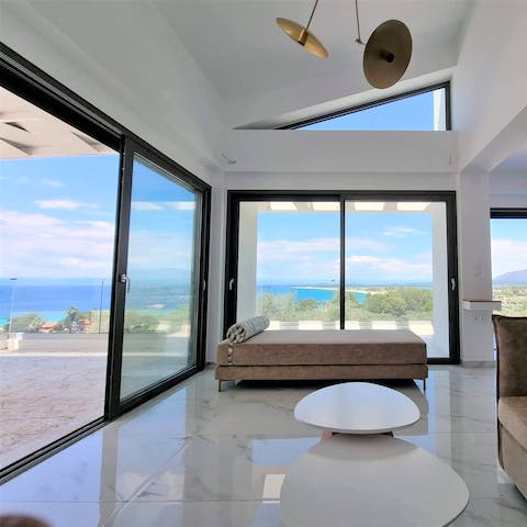 Let the sunlight in, with the large floor-to-ceiling windows throughout the villa
