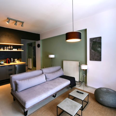 Relax in the chic surroundings of your apartment after a day exploring the city