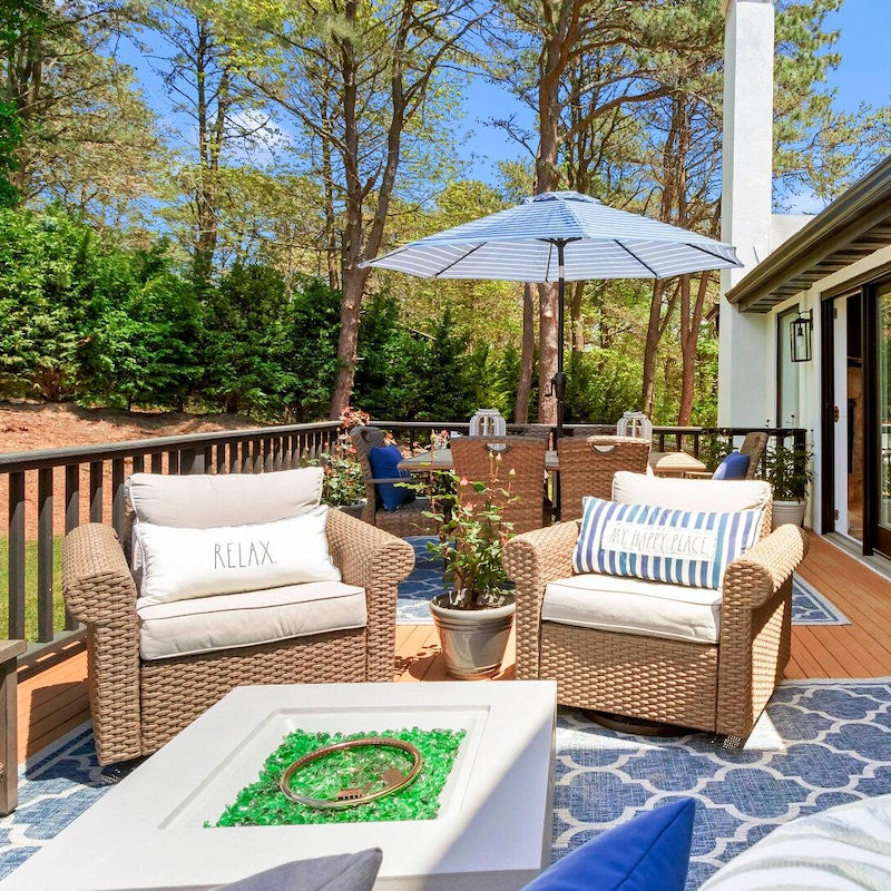 Soak up the Hamptons sun from the expansive deck