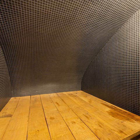 Have a session in the home's private sauna and work up a sweat