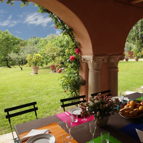 Enjoy traditional Italian dining on the terrace 