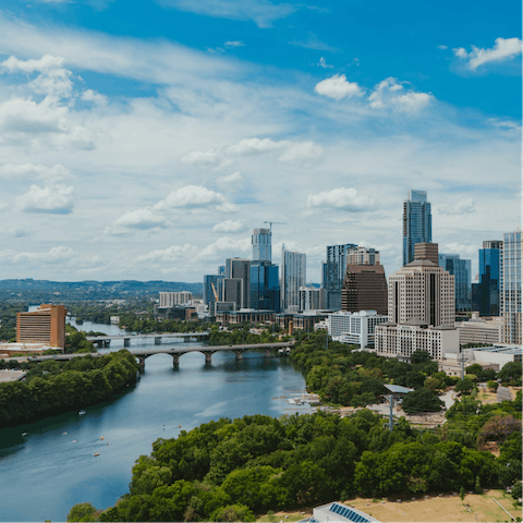 Enjoy riverside strolls and explore Downtown Austin from your convenient Bouldin Creek location