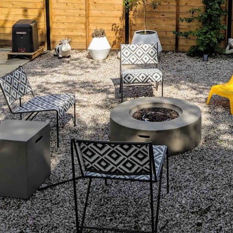 Tell stories around the firepit as the cool of the evening sets in