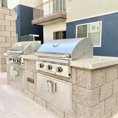 Get your grill on in the communal courtyard
