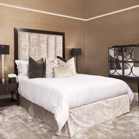 Sleep soundly in luxury bedrooms