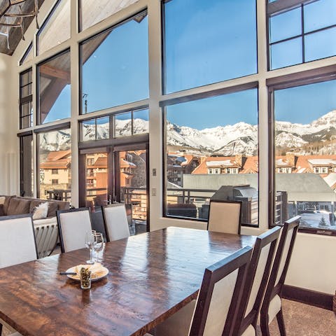 Enjoy a home cooked dinner with unparalleled views