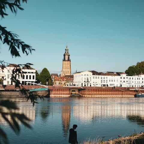 Head out for the day and visit the riverside city of Zutphen, a 20km drive away