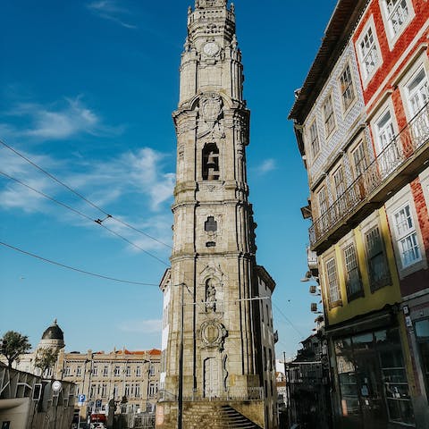 Visit the iconic landmarks around Porto, including the Clerigos Tower