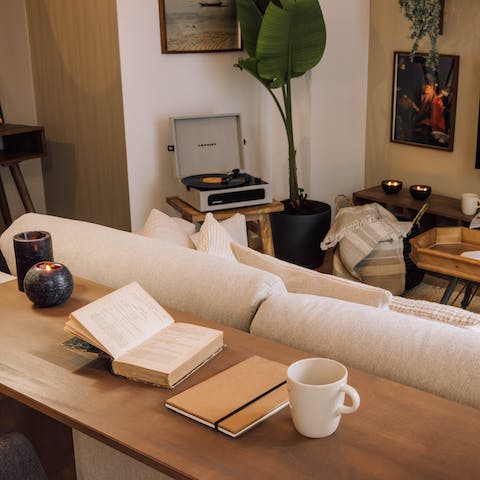 Set up a working space or read your next novel whilst enjoying the morning coffee