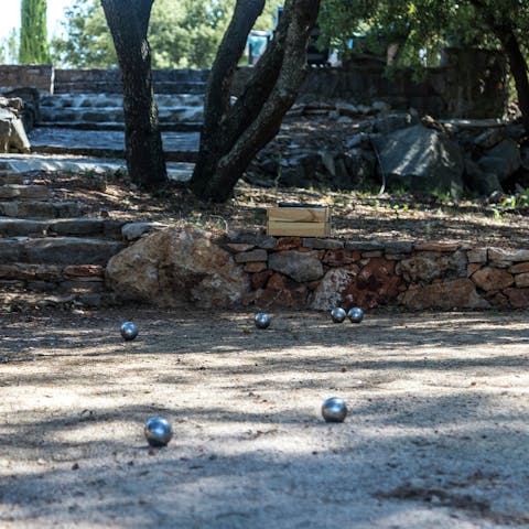 Get competitive over a game of boules in the garden
