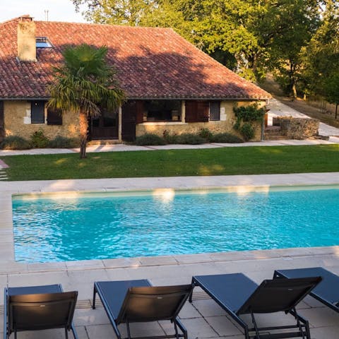 Spend the day lounging by the pool in the Midi-Pyrenees sun